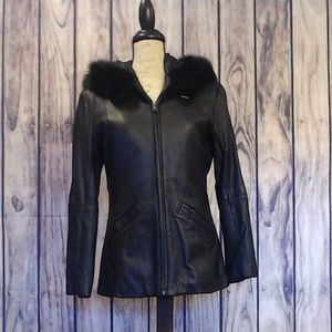 Tiboa Leather Coat in Womens